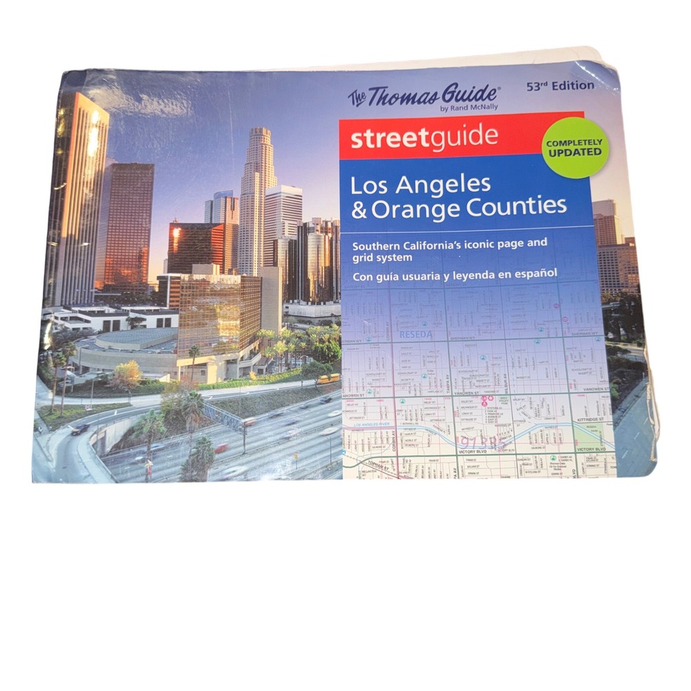Rand McNally Thomas Guide Street Guide LA Orange Counties 53rd Ed Blue Good 2013